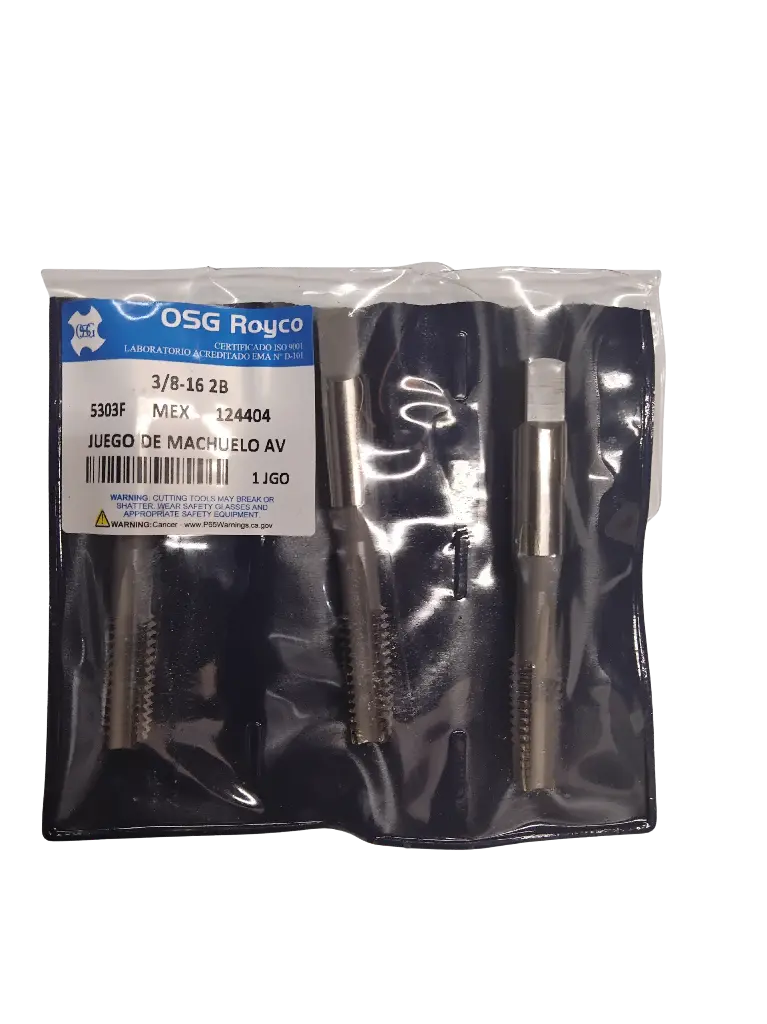 MACHUELO 3/8"-16 UNC SET