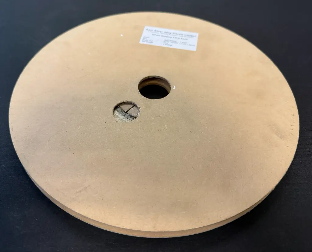 ALEACION DE PLATA AL 27% PARA SOLDADURA FUERTE (SILVER BRAZING ALLOY FOILS) - Ag27MnNi - L-Ag27 - ROLLO DE 1.060 Kgs